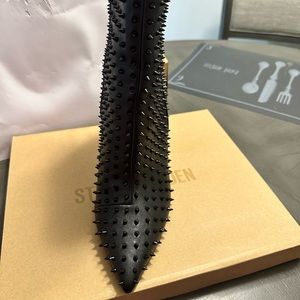 Black Studded Steve Madden Bootie Heels